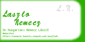 laszlo nemecz business card